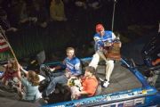 Hartwell Lake&nbsp;Champion Alton Jones with family and trophy in final boat parade